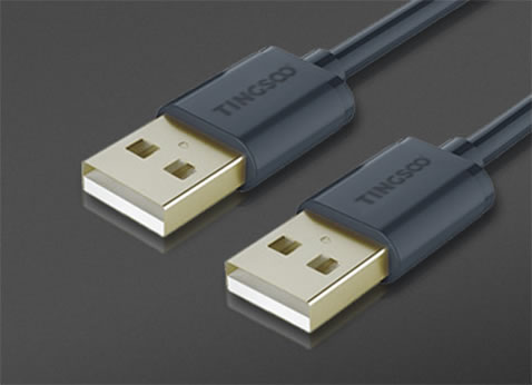 天索 USB公对公数据线